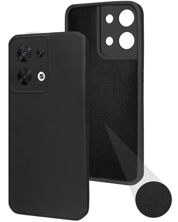 For Oppo Reno8 5G | Reno 8 5G Back Cover Case (Matte Finish Silicone with Inside Fiber Cloth)