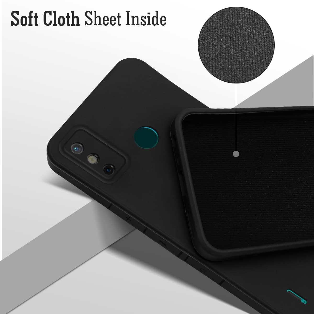 For Tecno Spark Go 2020 | Go 2021 Back Cover Case (Matte Silicone with Inside Fiber Cloth)