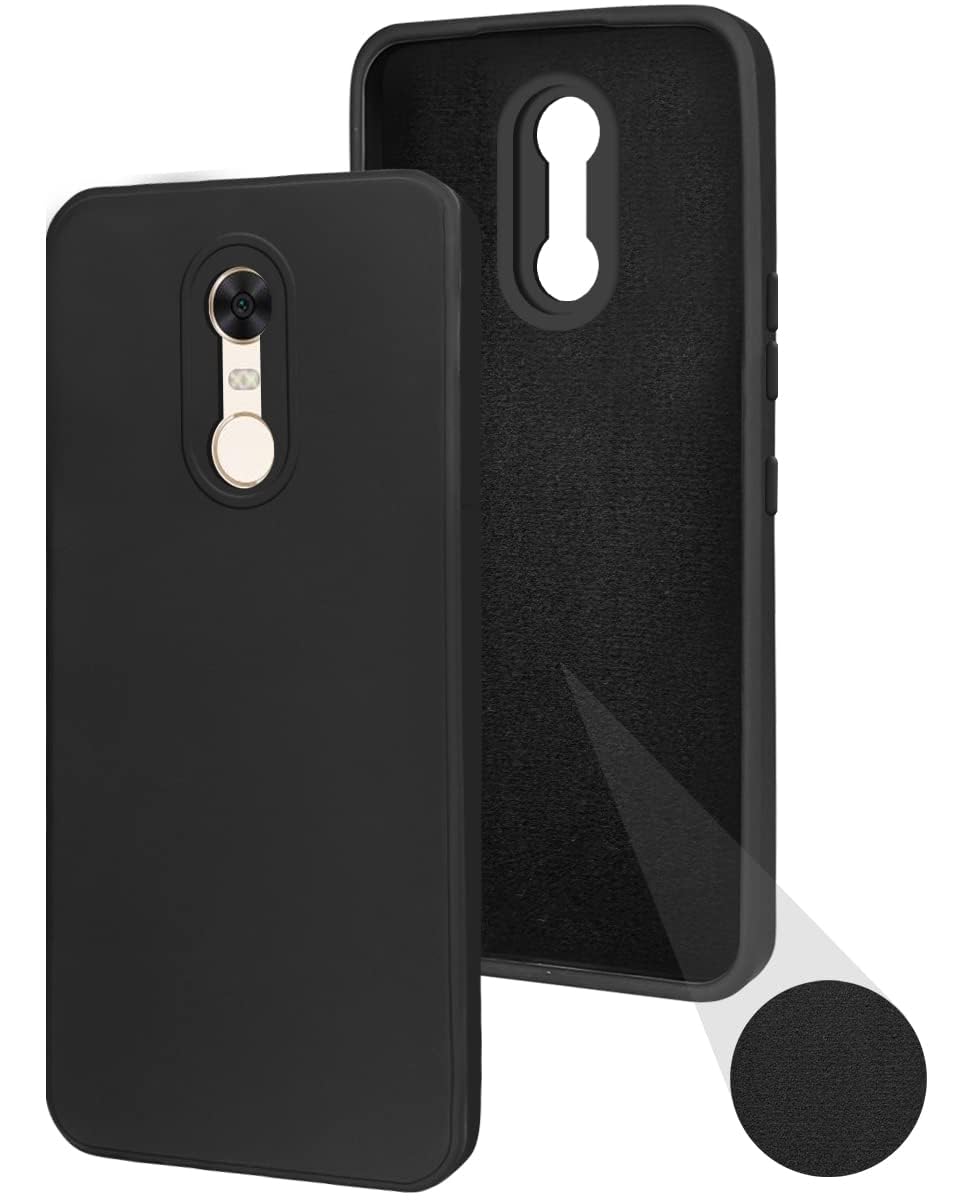 For Xiaomi Redmi Note 5 Back Cover Case (Matte Finish Silicone with Inside Fiber Cloth)