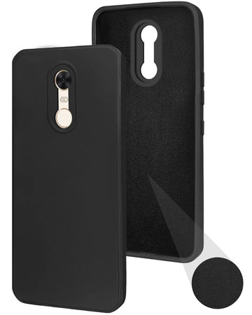 For Xiaomi Redmi Note 5 Back Cover Case (Matte Finish Silicone with Inside Fiber Cloth)