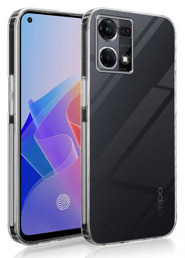 For Oppo Reno7 | Reno 7 4G Back Cover Case (Silicone Crystal Clear | Pure Camera Protection | Soft and Flexible for Charger and Headphone sockets | Shockproof Bumpers | Transparent)