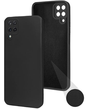 For Samsung Galaxy M12 | F12 Back Cover Case (Inside Fiber Cloth | Smooth Matte Finish | Professional Look)