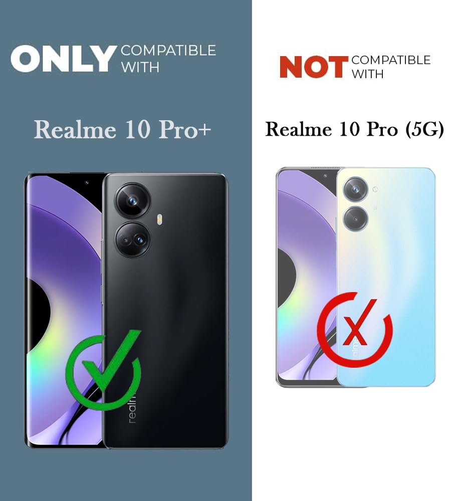 For Realme 10 Pro Plus Back Cover Case (Hybrid Dual Armor Polycarbonate)