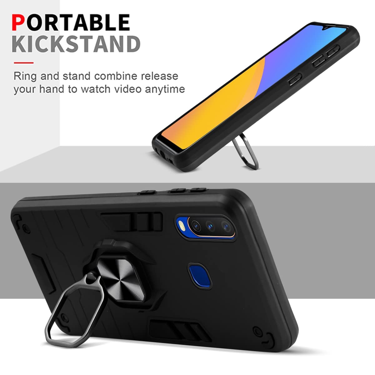 For Vivo Y12 | Y15 | Y17 Back Cover Case (Shockproof Polycarbonate Dual Layer Hybrid Armor)