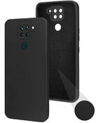 For Xiaomi Mi Redmi Note 9 Back Cover Case (Matte Silicone with Inside Fiber Cloth |Black)