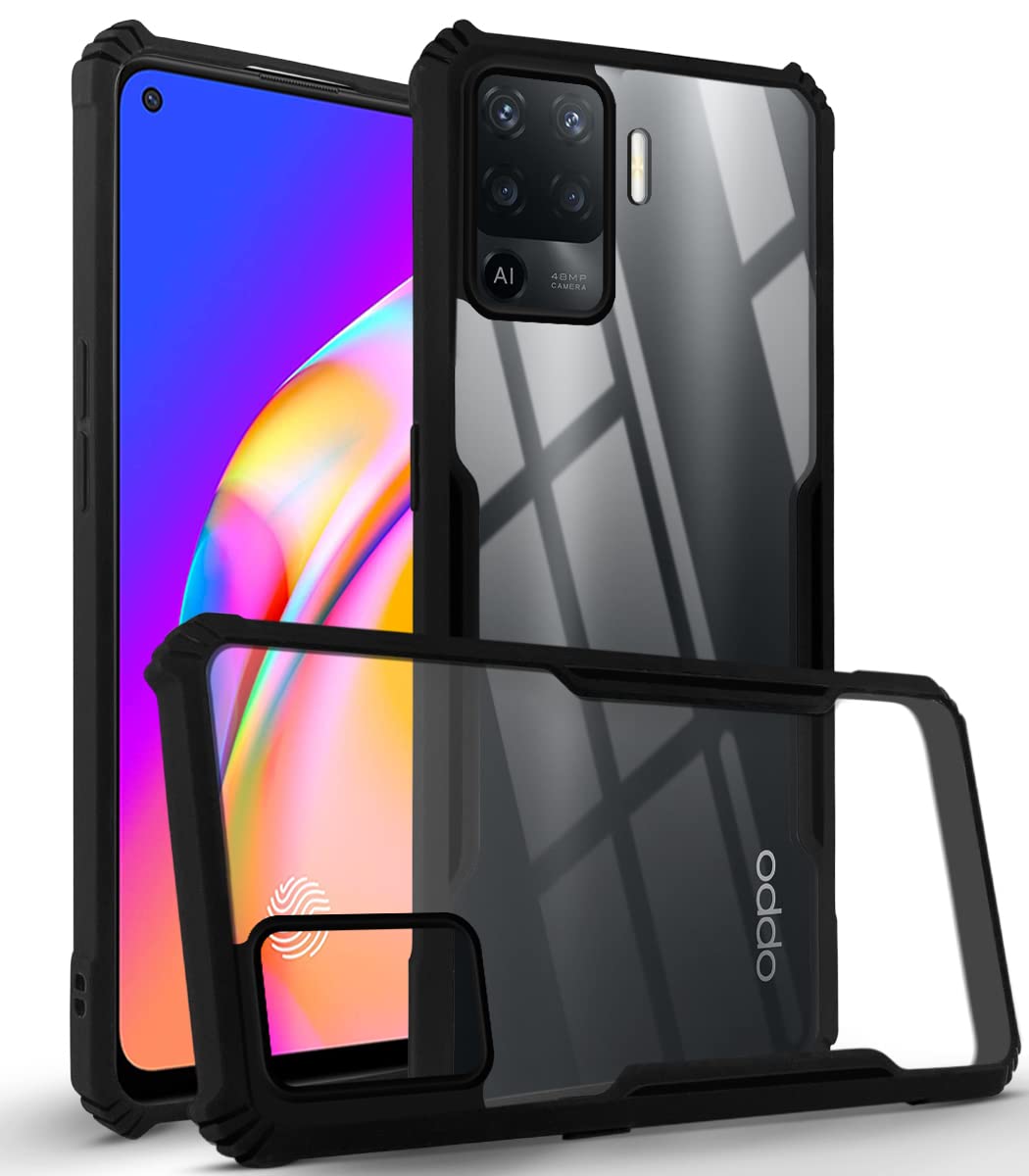 For Oppo A94 Back Cover Case (Hard PC Crystal Bumper Shockproof with Camera Protection)