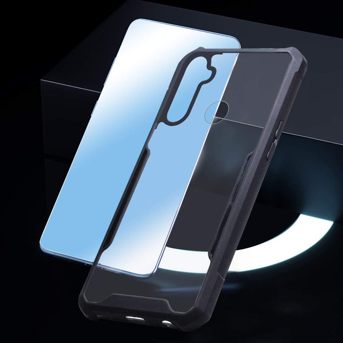 For Realme Narzo 10 Back Cover Case (Shockproof with Polycarbonate Clear Panel)