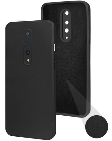 For OnePlus 8 Back Cover Case (Matte Finish Silicone with Inside Fiber Cloth)