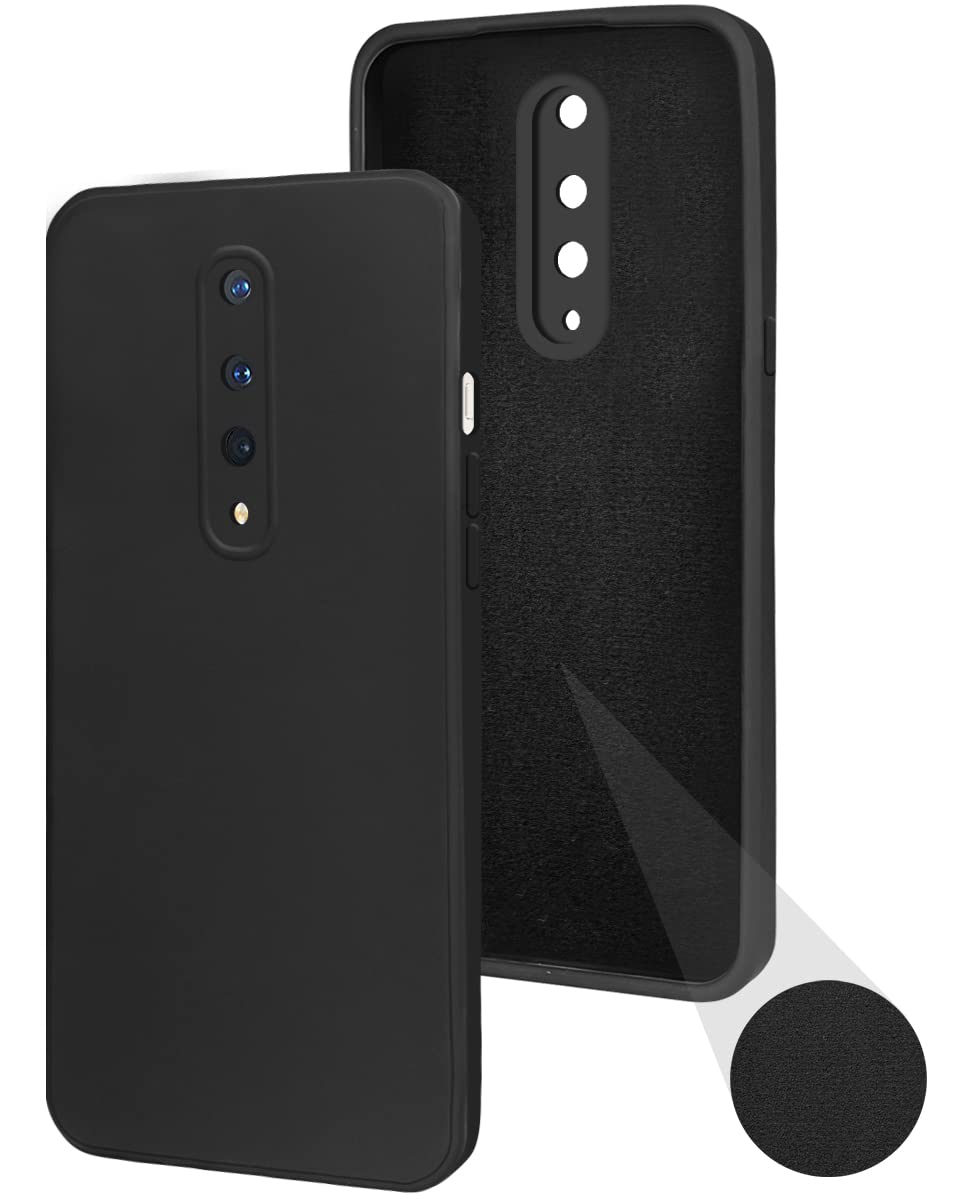 For OnePlus 8 Back Cover Case (Matte Finish Silicone with Inside Fiber Cloth)