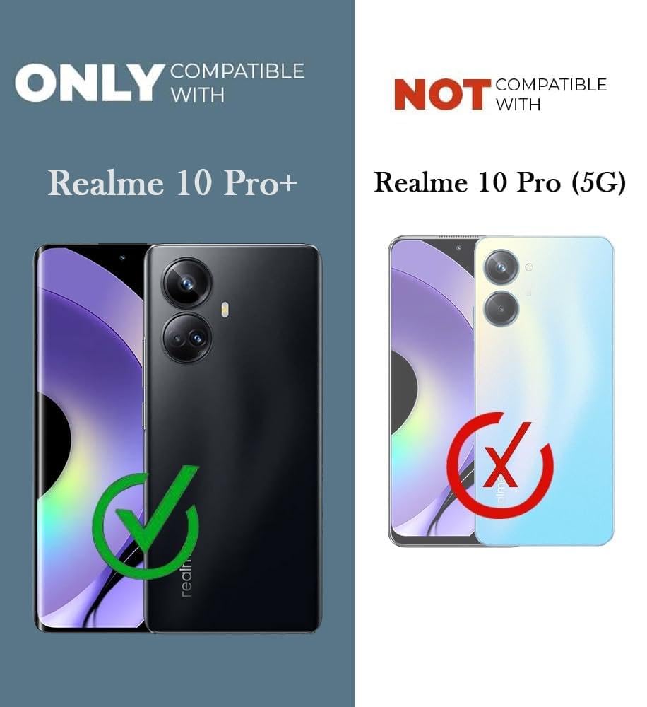 For Realme 10 Pro Plus Back Cover Case (Hybrid Dual Armor Polycarbonate)