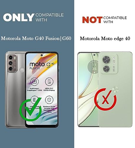 For Moto G40 Fusion | G60 Back Cover Case (Shockproof Polycarbonate Dual Layer Hybrid Armor | Robust Black)