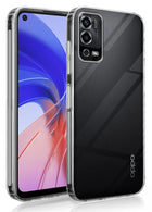 For Oppo A55 Back Cover (Silicone Clear Shockproof Case with Camera Protection | Soft and Flexible)