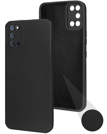 For Oppo A72 Back Cover Case (Matte Finish Silicone with Fiber Cloth)