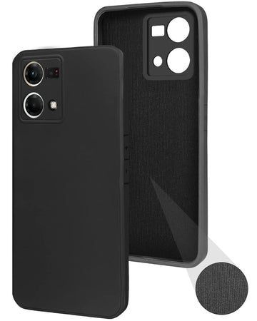 For Oppo F21 Pro 4G | F21s Pro Back Cover Case (Inside Fiber Cloth | Smooth Matte Finish | Elegant Professional Look |Black)
