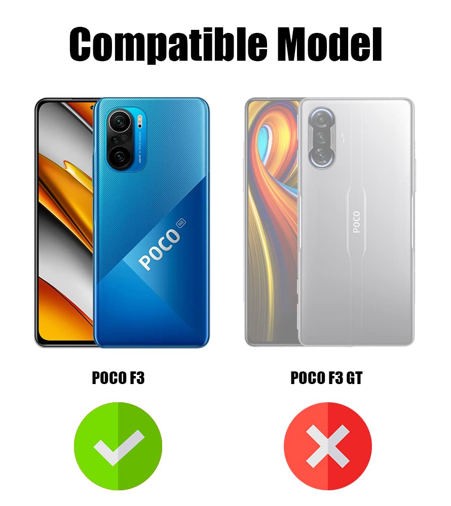 For Poco F3 Back Cover Case (Dual Layer Hybrid Armor | Ring Holder & Kickstand in-Built | 360 Degree Shockproof)