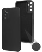 For Samsung Galaxy F13 Back Cover Case (Matte Finish Silicone with Inside Fiber Cloth |Black)