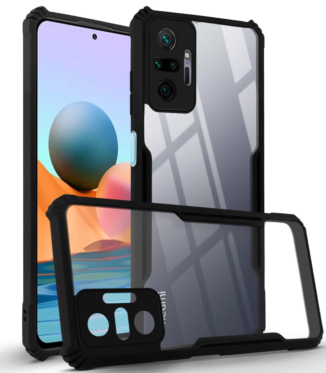 For Xiaomi Mi Redmi Note 10 Pro | 10 Pro Max Back Cover Case (Crystal Glass Back | Camera Protection)