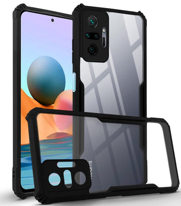 For Xiaomi Mi Redmi Note 10 Pro | 10 Pro Max Back Cover Case (Crystal Glass Back | Camera Protection)