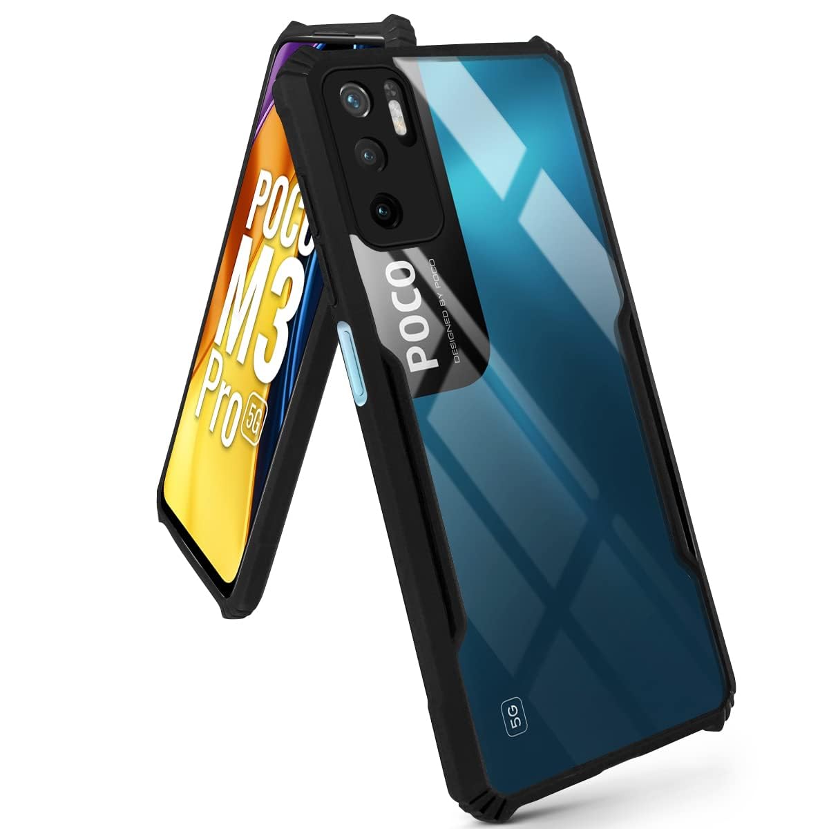 For Poco M3 Pro 5G Back Cover Case (Textured Grip Design | Camera Protetion | Slim and Light Weight | Soft Touch and Feel)