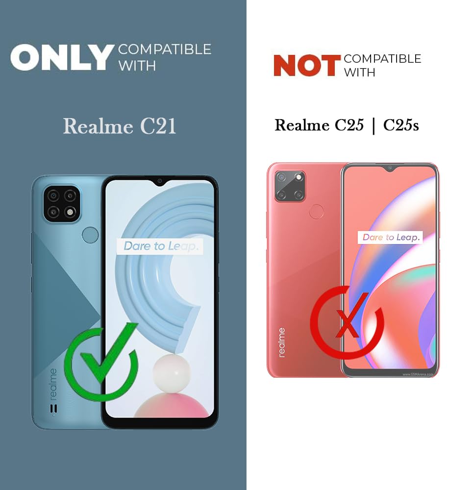 For Realme C21 Back Cover Case (Hybrid Dual Armor Polycarbonate)