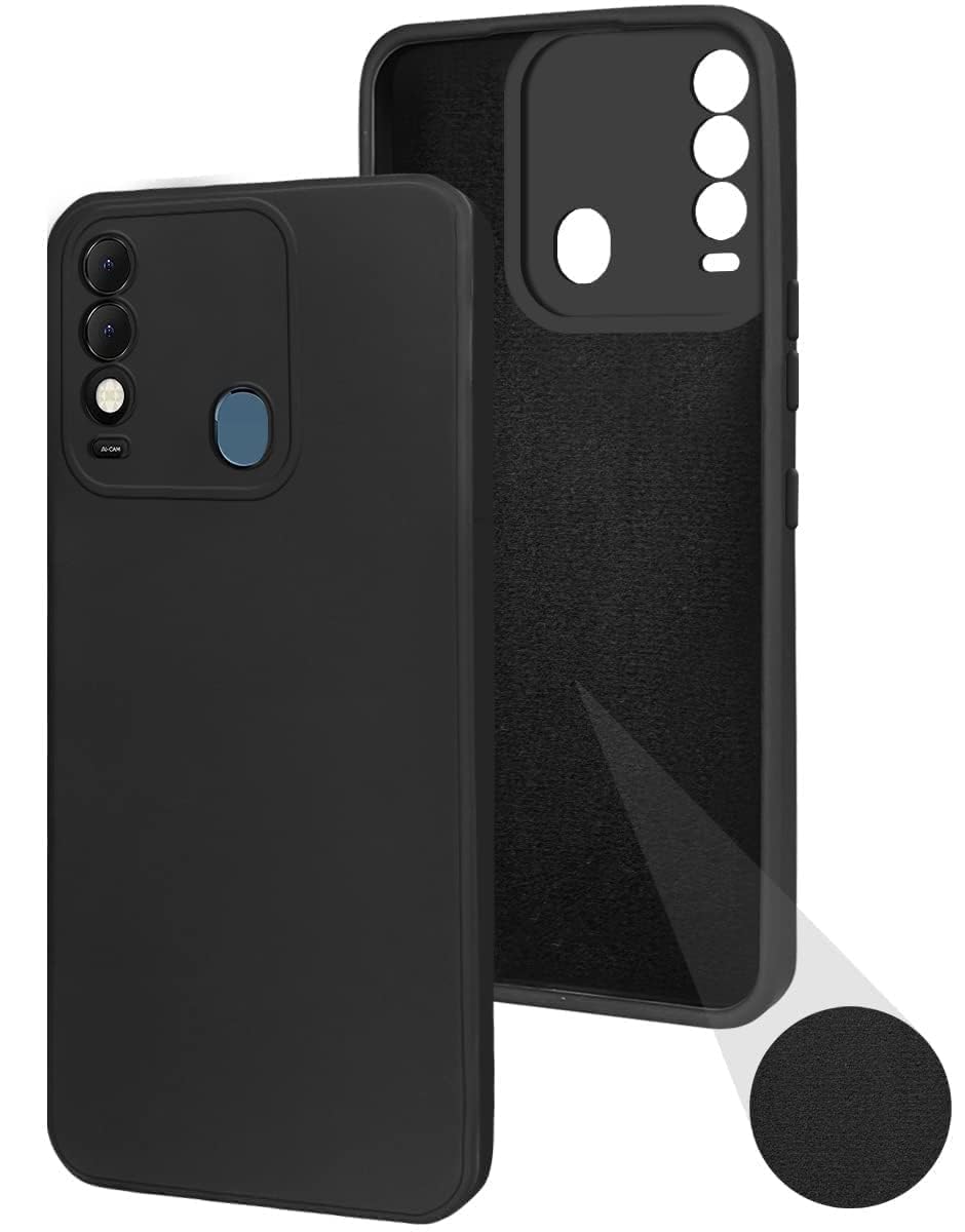 For Tecno Spark 8 Back Cover Case (Matte Finish Silicone with Inside Fiber Cloth) (Copy)