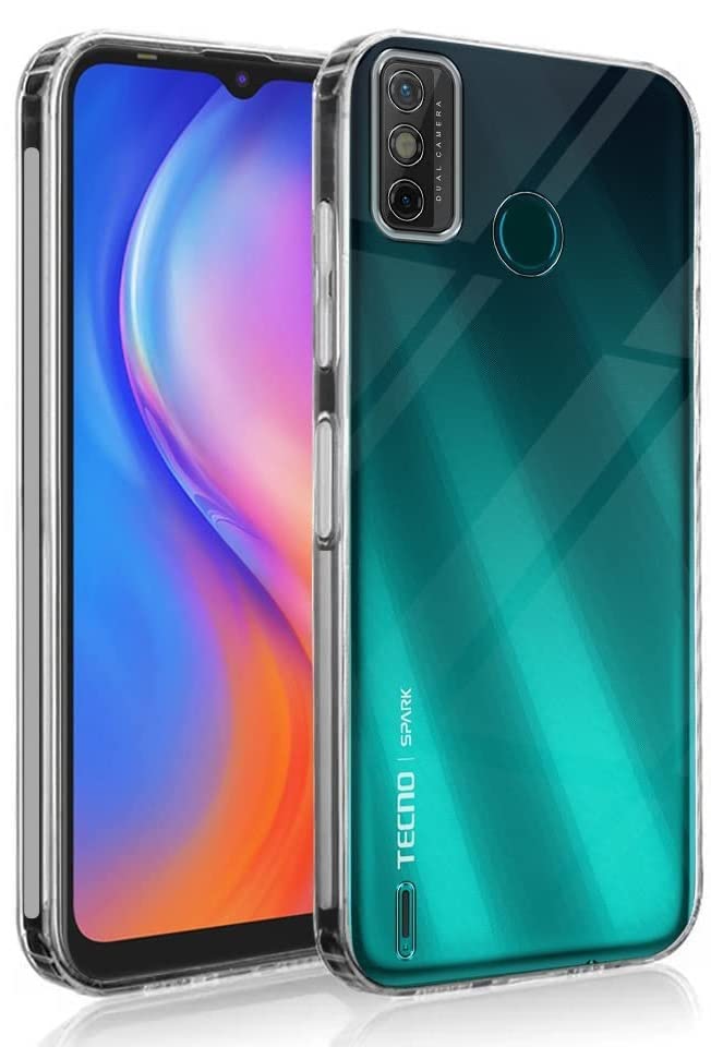 For Tecno Spark Go 2020 | Go 2021 Back Cover (Silicone Clear Shockproof Case with Camera Protection | Soft and Flexible)