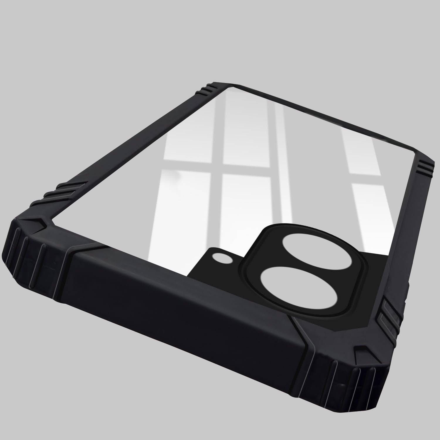For Poco C71 Back Cover Case (Ultimate Shockproof Bumpers | Anti Yellow | Rugged Armor | Hybrid PC | Black )