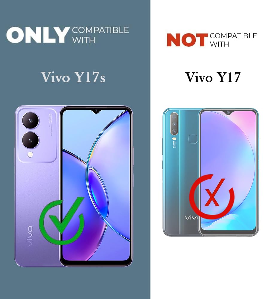 For Vivo Y17s Back Cover Case (Dual PU Leather Stitch | Professional Minimalist | Soft and Flexible)