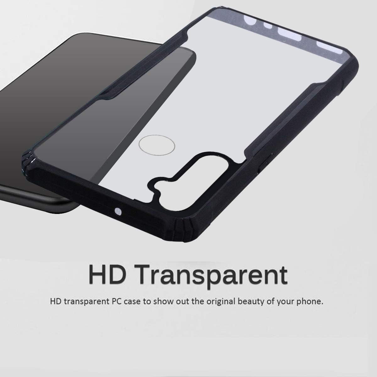 For Realme Narzo 10 Back Cover Case (Shockproof with Polycarbonate Clear Panel)