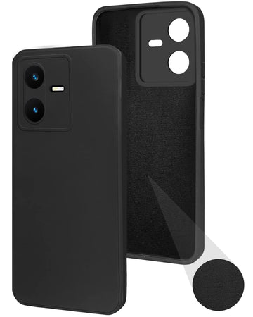 For VIVO Y22 Back Cover Case (Inside Fiber Cloth | Smooth Matte Finish | Elegant Professional Look)