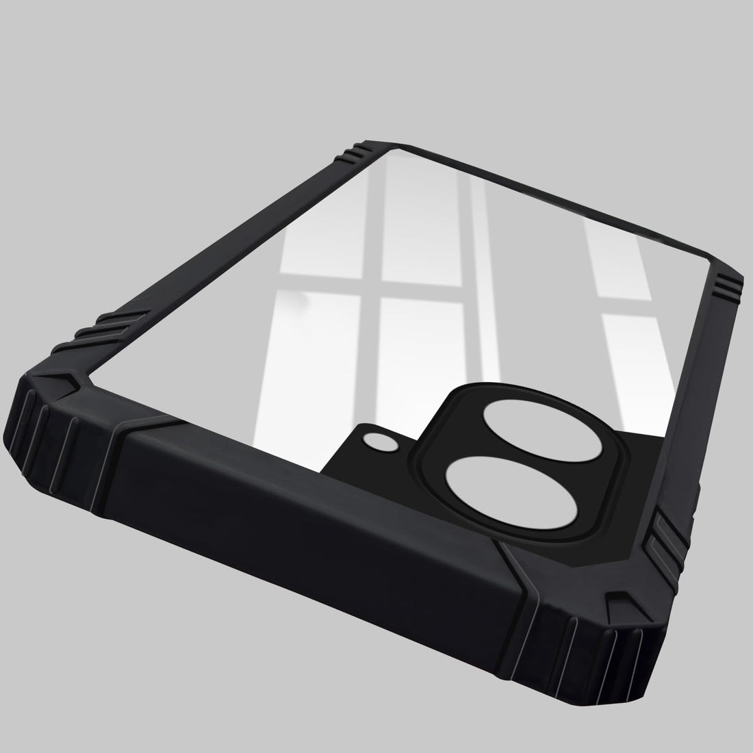 For Redmi A5 4G Back Cover Case (Ultimate Shockproof Bumpers | Anti Yellow | Rugged Armor | Hybrid PC | Black )