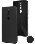 For Oppo F11 Pro Back Cover Case(Matte Finish Silicone with Inside Fiber Cloth)