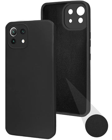 For Xiaomi 11 Lite 5G NE Back Cover Case (Matte Silicone with Inside Fiber Cloth)