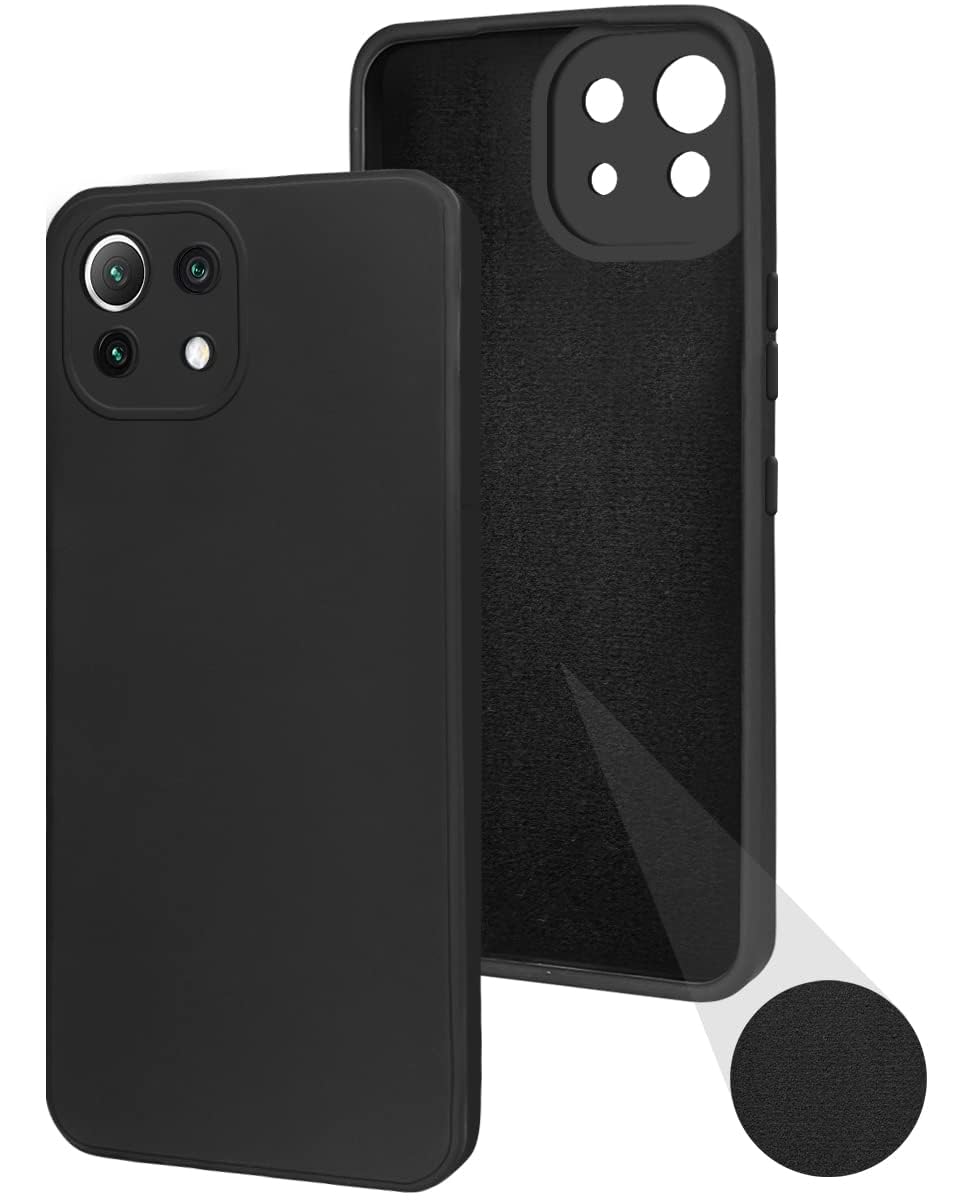 For Xiaomi 11 Lite 5G NE Back Cover Case (Matte Silicone with Inside Fiber Cloth)