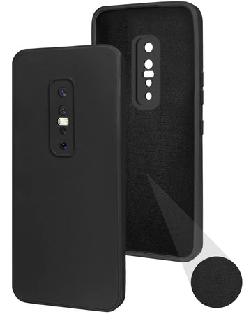 For Vivo V17 Pro Back Cover Case (Inside Fiber Cloth | Smooth Matte Finish | Elegant Professional Look)