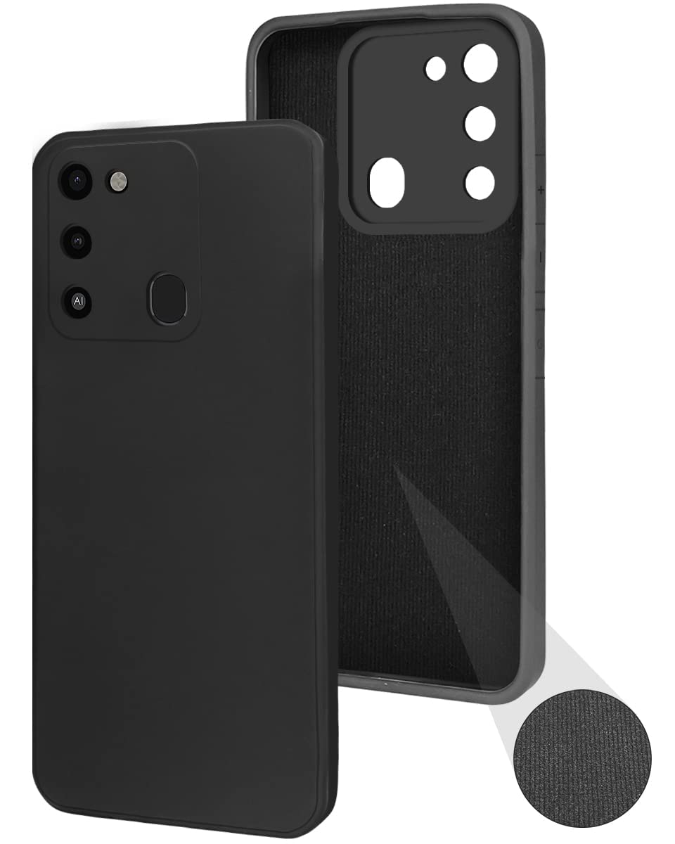 For Tecno Spark 9 Back Cover Case (Matte Finish Silicone with Cloth)