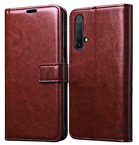 For Realme X50 5G Flip Cover Case (Leather Finish | Magnetic Closure | Wallet Card Slots)
