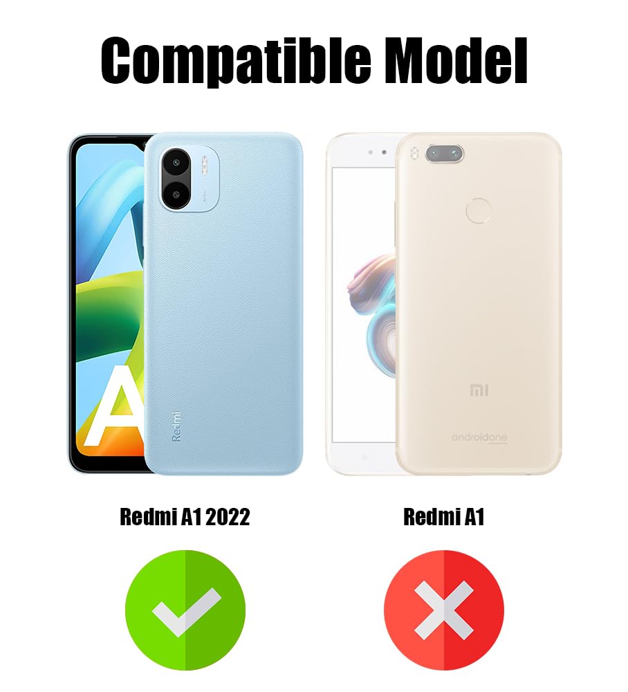 For Redmi A1 | Redmi A2 Back Cover Case Rubberised (Textured Grip Design| Micro-Fiber Cloth Inside | Slim and Light Weight | Soft Touch and Feel)