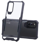 For Vivo V19 Back Case Cover (Shockproof with Polycarbonate Clear Panel | Professional Black)