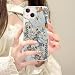 For Apple iPhone 14 Plus Back Cover Case (Luxury Floral Glitter Cute Butterfly | Diamond Studded Camera Bump | Girls & Women Design)
