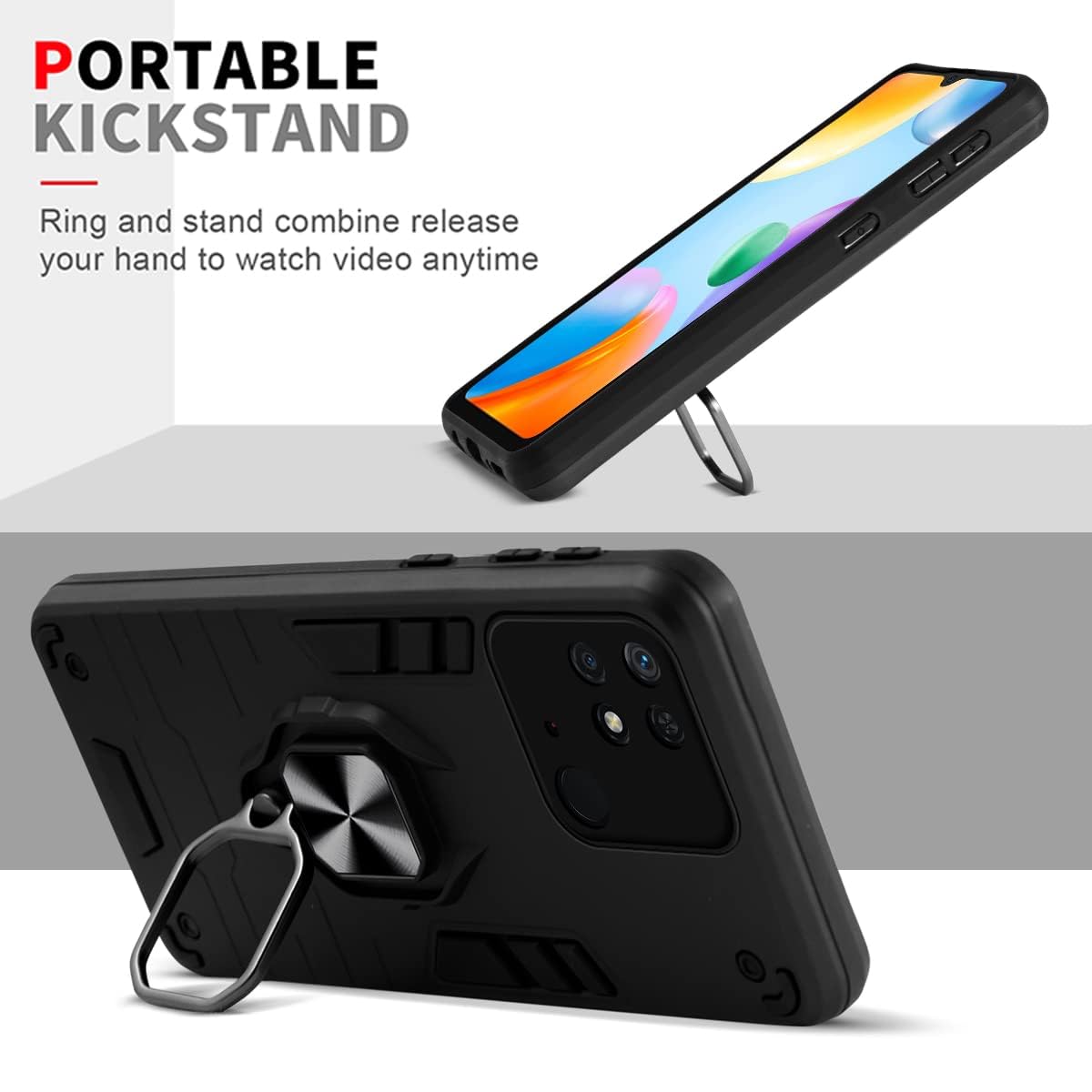For Xiaomi Redmi 10 Power | Redmi 10 Back Cover Case (Shockproof Polycarbonate Dual Layer Hybrid Armor)