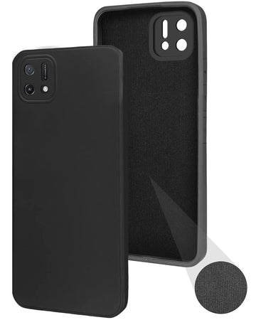 For Oppo A16K | A16e Back Cover Case (Matte Silicone with Inside Fiber Cloth)