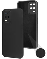 For Realme Narzo 30 5G Back Cover Case (Matte Finish Silicone with Inside Fiber Cloth)