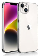 For Apple iPhone 14 Back Cover Case (Crystal Glass Back | Camera Protection | Shockproof Bumpers)