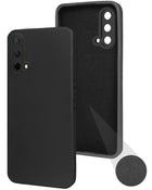 For OnePlus Nord CE 5G Back Cover Case (Matte Finish Silicone with Inside Fiber Cloth)