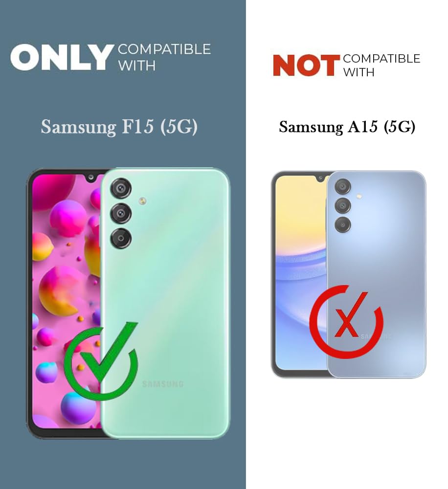 For Samsung Galaxy F15 5G Back Cover Case (Liquid Silicone | Side Grip | Camera Protection)