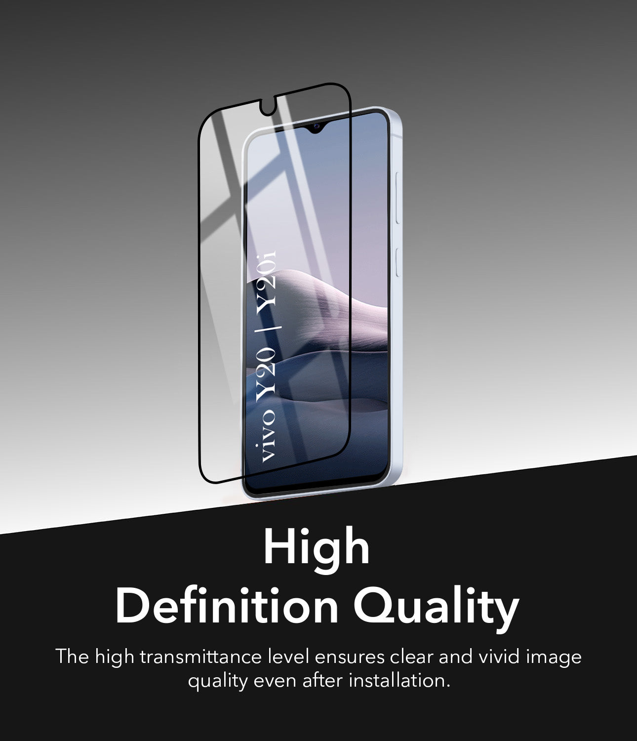 For Vivo Y20 | Y20i Tempered Glass Military-Grade Gorilla Screen Protector With Installation Kit | Shatterproof, Full Coverage, HD Clear, Scratch Resistant (Pack of 1)