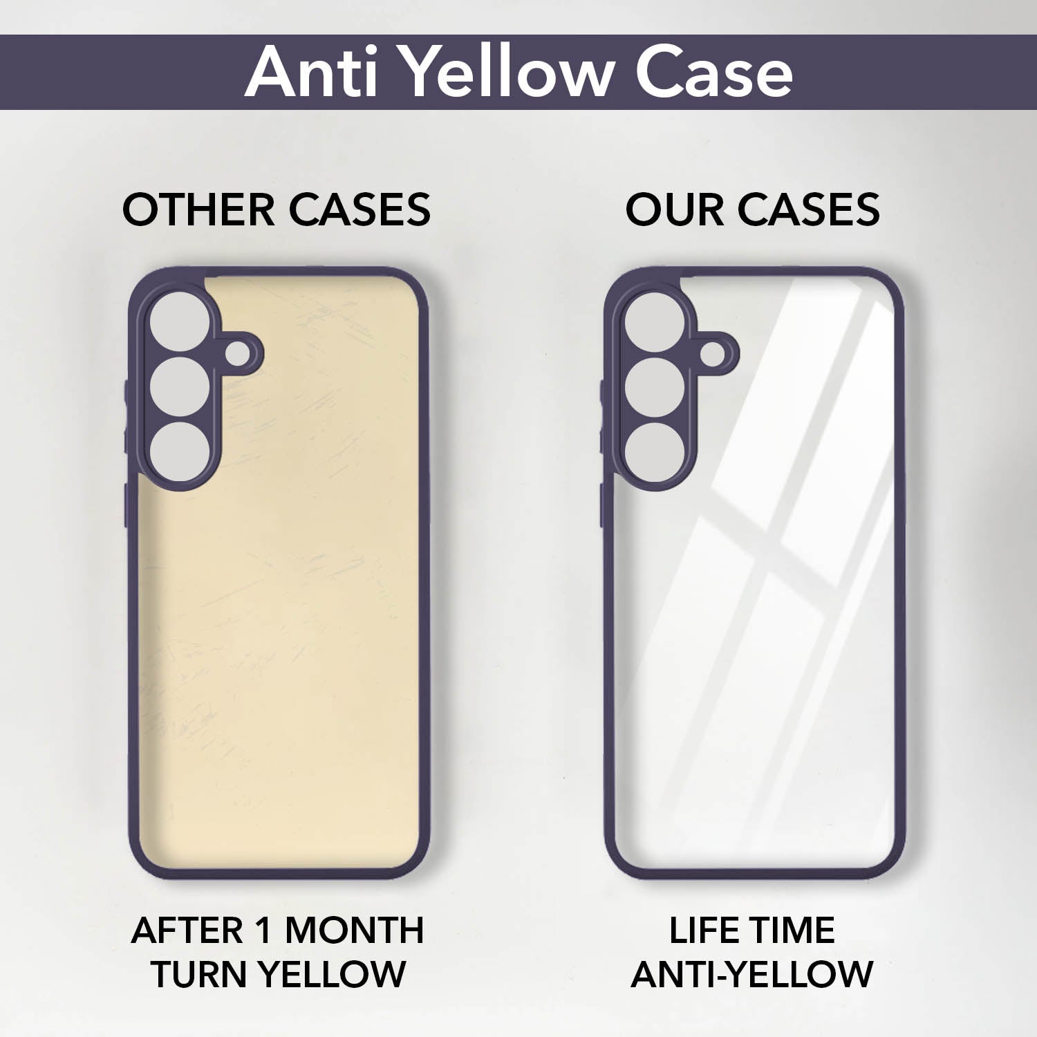 For Samsung Galaxy S25 Back Cover Case (Lifetime Anti Yellow | Anti Scratch | Crystal Clear Shockproof)