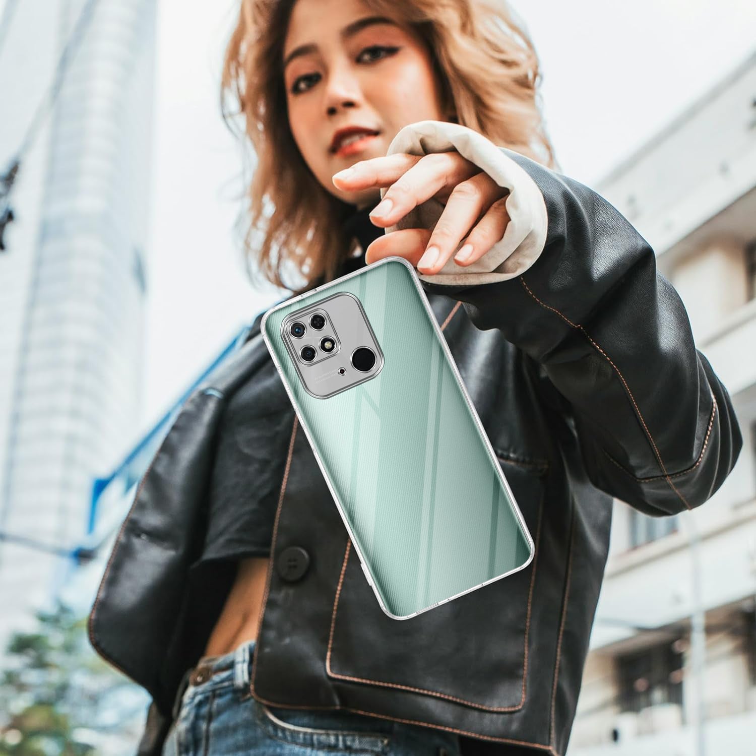 Custodia In Silicone TPU Per Xiaomi Redmi 10 - Cover Trasparente Con Logo FC Bayern München, Prodotto Ufficiale Su Licenza, Antigiallimento