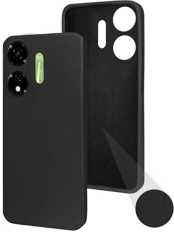 For Itel Color Pro 5G Back Cover Case (Matte Finish Silicone with Inside Fiber Cloth)